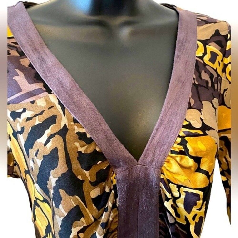 Hale Bob | Hale Bob Silk V-Neck Cocktail Dress Designer Dress retail $298 NWOT S - Picture 11 of 14